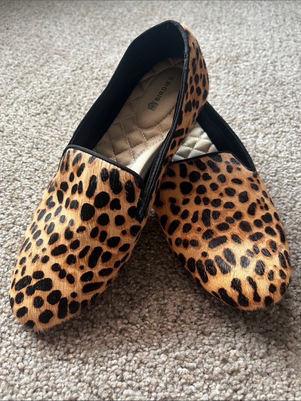 Birdies The Starling in animal print haircalf, size 7